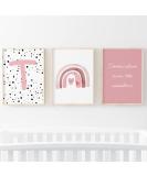 Pompom Prints Set of 3 - Rainbow Nursery Decor - Scandi Boho Style - Playroom Wall Art (8x10 Inch) - Buy Online on SooperMarket.com