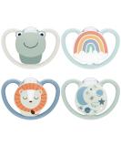 Nuk Space Day & Night Baby Casing | BPA-Free Silicone Pacifiers | 0-6 Months | Sensitive Skin | 4-Pack | Frosch & L we - International Shipping Available - Buy Online on SooperMarket.com