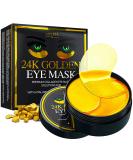 24k Gold Under Eye Mask for Dark Circles, Puffiness & Wrinkles - Collagen Eye Patches for Puffy Eyes - Skincare Treatment for Women & Men - 30 Pair - Buy Online on SooperMarket.com