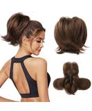 REECHO Messy Bun Hair Piece Claw Clip Short Ponytail Extension - Chocolate Brown - Buy Online on SooperMarket.com