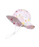LANGZHEN Baby Girls Beach Sun Hat with Chin Strap - Flamingo Pink, 2-4 Years - Buy Online on SooperMarket.com