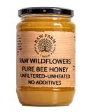 900 g Pure Raw Wildflowers Honey - Unfiltered Unheated Unpasteurized Straight from RAW FARM own bee hives. - Buy Online on SooperMarket.com