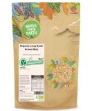Wholefood Earth Organic Long Grain Brown Rice 2kg - GMO Free, Vegan, Source of Fibre | Certified Organic - Buy Online on SooperMarket.com