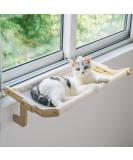 MEWOOFUN Sturdy Cat Window Perch Hammock | Reversible Mat | Holds Up to 40lbs | Beige-Large - Buy Online on SooperMarket.com
