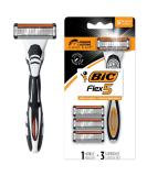 Bic Flex 5 Hybrid Razor - 1 Handle & 3 Cartridges | International Shipping Available - Pack of 3 - Buy Online on SooperMarket.com
