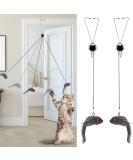 Fuyamp 2 Packs Door Hanging Cat Toy Interactive Cat Toy Mice Cat Toy Chasing Exercise Entertain Toy Hanging Door Cat Toy Mouse Teaser Toys for Indoor Cat Kitten - Buy Online on SooperMarket.com