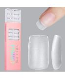 AILLSA Square Nails Tips - 240 Pcs Matte Soft Gel Nail Extension Tips | Pre-shaped Full Cover Acrylic Fake Nails | Short Square 15 Sizes | Soak Off & No File Needed - Buy Online on SooperMarket.com