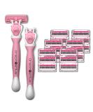 DreamGenius Razors for Women Shaving,6-Blade Womens Razors Includes 2 Handles and 19 Refills,Value Shaver for Women Pack, Non-Slip Travel Carry,Pink - Buy Online on SooperMarket.com