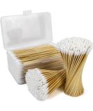 Bamboo Cotton Swabs 500 Count - Biodegradable 6 inch Cotton Buds - Organic Tip Applicators for Makeup, Cleaning & Pets Care - Buy Online on SooperMarket.com