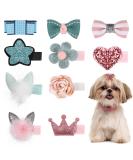 10 Pcs Small Dog Hair Clips Dog Hair Bows Puppy Hair Barrettes Pet Hair Accessories Puppy crown accessories flower accessories heart accessories Hairpin Cat Topknot Beauty Accessories(Ten Styl - Buy Online on SooperMarket.com