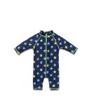 Baby Boys UPF 50+ Sunsuit with Zipper Swimwear & Sun Hat - Navy Star 9-12 Months - Buy Online on SooperMarket.com