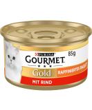 Gourmet Gold Refined Ragout Wet Cat Food with Beef - 12-Pack (12 x 85g) | Premium Cat Cuisine for International Shipping - Buy Online on SooperMarket.com