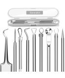 5PCS Blackhead Remover Comedone Extractor, Curved Blackhead Tweezers Kit, Professional Stainless Pimple Acne Blemish Removal Tools Kit - Buy Online on SooperMarket.com