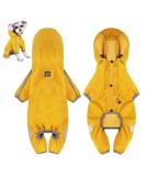 Dog Waterproof Raincoats Adjustable Drawstring Outdoor Puppy Raincoat Poncho Pet Hooded Waterproof Reflective Rain Coat for Small Medium Dogs (Yellow L) Large Yellow - Buy Online on SooperMarket.com