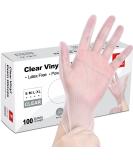 Schneider Clear Vinyl Exam Gloves Latex-Free Disposable Medical Gloves Cleaning Gloves Food Safe Powder-Free 4 mil Medium (Pack of 100) 100 - Buy Online on SooperMarket.com
