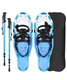 Premium Snowshoes with Adjustable Hiking Sticks - Aluminum Frame 3-in-1 Design Size 38-45 90-110 kg - Ideal for Men & Women - Includes Carrying Bag - Perfect for Snow Hiking - Buy Online on SooperMarket.com