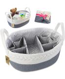 Baby Diaper Caddy Organizer - Extra Large Nursery Storage Bin with 8 Pockets and 5 Compartments - Buy Online on SooperMarket.com