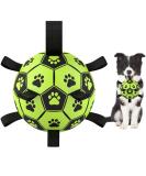 LOTUSWILD Dog Toy 15cm Durable Dog Toy Ball with Handle Dog Ball for Large Small and Medium Dogs - Green - Buy Online on SooperMarket.com