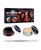 Scar Wax SFX Makeup Kit Realistic Blood & Wounds for Halloween Cosplay & Stage | Special Effects Face & Body Paint - Buy Online on SooperMarket.com