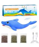 Floppy Fish Cat Toy - Interactive Electric Kitten Toy with Catnip, USB Charger, Realistic Flapping Motion - Dolphin Design - Buy Online on SooperMarket.com