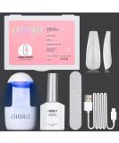 AILLSA Nail Tips and Glue Gel Kit-Coffin Matte Soft Gel Nail Tips with Portable U V Light and 4 in 1 Nail Glue Gel Extension Nail Kit Fake Nails Gel Tips Nail Kit Halloween Nails for Nail Art at Home Nail extension kit - Buy Online on SooperMarket.com