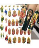 Dornail Bronzing Virgin Mary & San Judas 3D Nail Stickers - Religious Nail Art Decals - Nail Supplies - Buy Online on SooperMarket.com