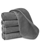 URAQT 5 Pack Face Cloths Make Up Remover Microfibre Face Wipes for Reusable Makeup Remover Cloth Washable Ultra Soft Facial Cleansing Wipe Cloths (Dark Grey) 5 Pcs-dark Grey - Buy Online on SooperMarket.com