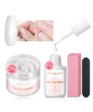 Nail Repair Kit for Broken Cracked Split Weak Nails, Ideal Solution Emergency Easy Quick Fix Clear Transparent Crystal Color Dip Powder 28g 1 Oz Quick-Drying Repair Glue 10ml with Nail File & Nail Buffer by AZUREBEAUTY I-Clear - Buy Online on SooperMarket.com