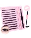 Parriparri DIY Lash Extension Kit - 120Pcs Individual Lashes with Bond and Seal | Cluster Lashes Applicator | Volume Eyelash Extensions Kit for False Eyelashes DIY at Home (8-16MM MIX) - Buy Online on SooperMarket.com