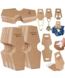 Femtindo 200PCS Bracelet Display Cards Sturdy Necklace Holder Cards Self Adhesive Jewelry Packaging Selling Card for Small Business of Keychain Earring Hair Band and Scrunchies Hanging 1.8x4.7 inches Brown - Buy Online on SooperMarket.com