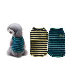 Yaodhaod 2 Pack striped dog shirt pet clothing puppy cotton t-shirts super soft cat tank vest t-shirt breathable stretchy for small extra small medium dogs or cats (m) - Buy Online on SooperMarket.com
