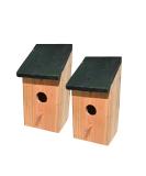 Ram 2 X Wooden Wood Bird Nesting Box Nest Bird House Small Birds Blue Tit Robin Sparrow Bird House Feeder - Buy Online on SooperMarket.com