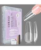 Saviland Gel X Nail Tips - 550PCS Long Coffin Full Cover Clear Acrylic Nails Kit | Soft Gel Nail Tips for Extensions & Repairs - 12 Sizes DIY Nail Salon Set - Buy Online on SooperMarket.com