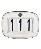 LeMieux Saddle Pad Number Holder in White - Durable Leather Material - Attaches Easily with a Strong Fixing Pin - One Size - Buy Online on SooperMarket.com