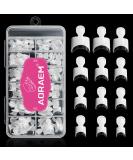 AORAEM White French Nail Tips 120pcs Short French Style Acrylic Nail Tip 12 Sizes False Nail Clear and White Press on Nails for Women(White-Clear) A-Short French-White Clear-120 - Buy Online on SooperMarket.com