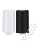Simthread All Purpose Polyester Thread - 400 Yards - White and Black - Pack of 2 - Buy Online on SooperMarket.com