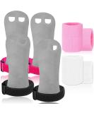 Amrta Gymnastics Grips Wristbands Set for Girls Youth Kids - 2 Pair Palm Protection Gloves with Wrist Support | Small Pink-Black - Buy Online on SooperMarket.com