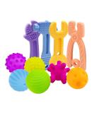 Sensory Balls & Silicone Teethers Combo for Baby 3-6 Months - 6 Pack & 4 Pack by ROHSCE - Buy Online on SooperMarket.com