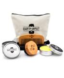 Premium Bart 4-Part Beard Care Set | Glatt Maker with Beard Balm (60ml) Brush Comb & Cultural Bag - Perfect Daily Grooming for Men - Buy Online on SooperMarket.com