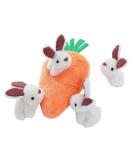 Amazon Basics Hide and Seek Squeaky Dog Plush Toy Rabbit and Carrot Orange and White 5 Count - Buy Online on SooperMarket.com