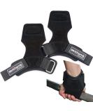 Leather Weightlifting Wrist Straps with Grip Assistance - Black | Deadlift Straps for Workout Gym - Men and Women - Buy Online on SooperMarket.com