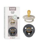 BIBS COLOUR SIMMENTRICAL SCHNELLER 2 SPACK BPA-Free Dummy-Schnuller symmetrical nipple.Natural rubber/latex made in Denmark.0-6 months (2 pack) sand / iron 0-6 months (2 pack) sand / iron - Buy Online on SooperMarket.com
