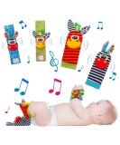 Yorgewd 4 Pack Baby Rattling Toys Soft Plush Development Gifts for Newborn Girls & Boys | International Shipping - Buy Online on SooperMarket.com