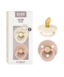 BIBS COLOUR Schnuller 2-pack BPA-free pacifier jaw-friendly shape.Natural rubber/latex made in Denmark.0-6 months (2 Pack) Ivory / Blush 0-6 months (2-pack) Ivory / Blush - Buy Online on SooperMarket.com