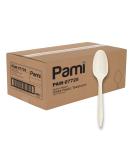 PAMI Medium Weight Disposable Plastic Teaspoons 1000-Pack - Bulk White Partyware Teaspoons for Events and Catering - Buy Online on SooperMarket.com