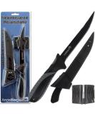 Angel-Berger Filleting Knife with Sharpener | Premium Coated Fishing & Fillet Knife for Perfect Cuts - Buy Online on SooperMarket.com