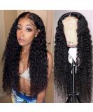 Amanda HD Transparent Deep Wave 24 Inch Brazilian Virgin Lace Front Wig - Pre Plucked 180% Density Wet & Wave Closure Wig for Women - Buy Online on SooperMarket.com