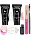 15ml Poly Gel Nail Kit - 2 Colors Starter Set with UV Lamp | DIY Nail Extension Gel at Home - Buy Online on SooperMarket.com