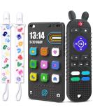 Kaodezhu TV Remote Control Shape Baby Teething Toys and Phone Shape Teether Toys for Babies 6-12 Months  Soft Flexible Silicone Chew Toys for Baby - Black - Buy Online on SooperMarket.com