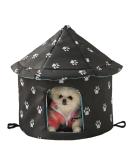 Outdoor Weatherproof Cat House - Perfect Pet Hut for Indoor & Outdoor Use | Easy to Assemble Traditional Yurt Design - Buy Online on SooperMarket.com